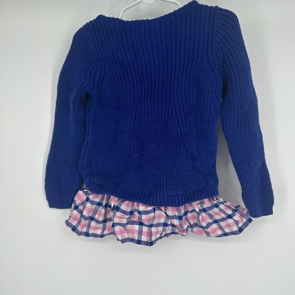 Crew Cuts Girls Sweater‎ Size 4/5 Purple and Plaid